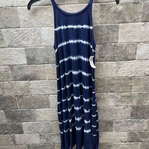 ❤️ OLD NAVY TYE DYE TANK BLUE DRESS BEACH COVER-UP SIZE XS NEW